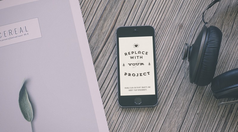 Hipster Style iPhone Mockup Template
