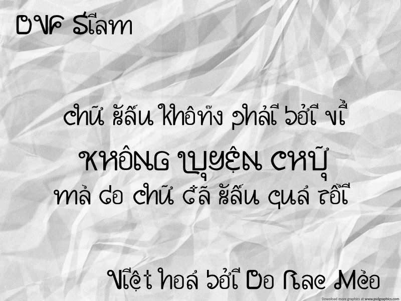 [VDS] DVF Siam - font chữ Thái việt hóa - PhongChuViet