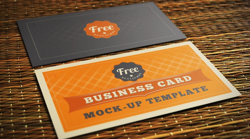 Free Business Card Mock-up Template
