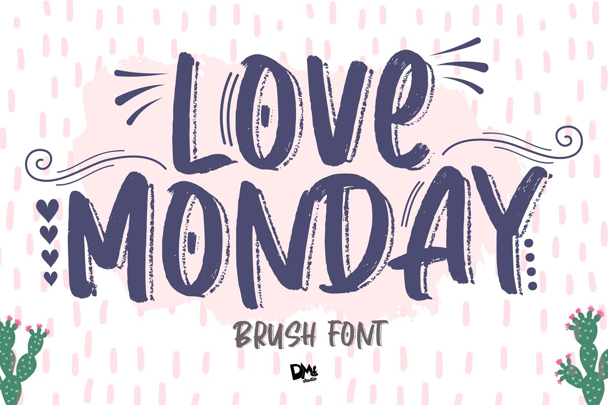 Love Monday - Brush Font