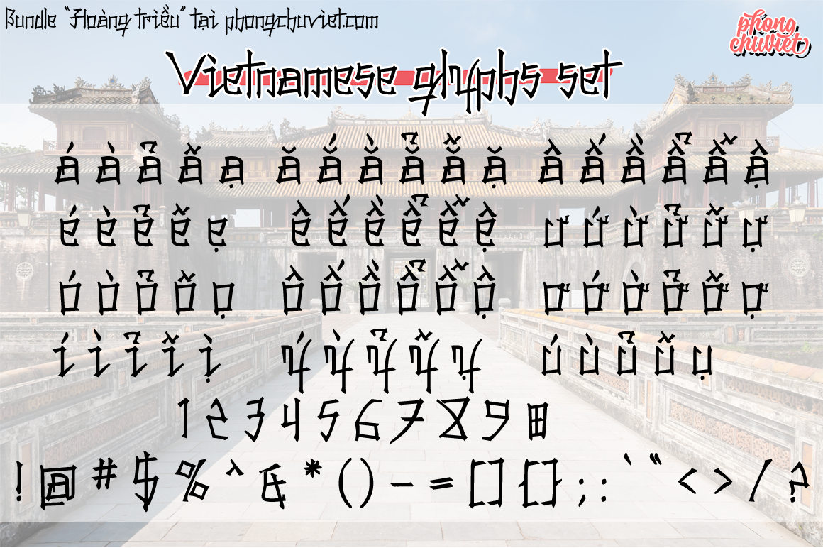 Bundle Font "Hoàng Triều": font việt hóa cổ trang!