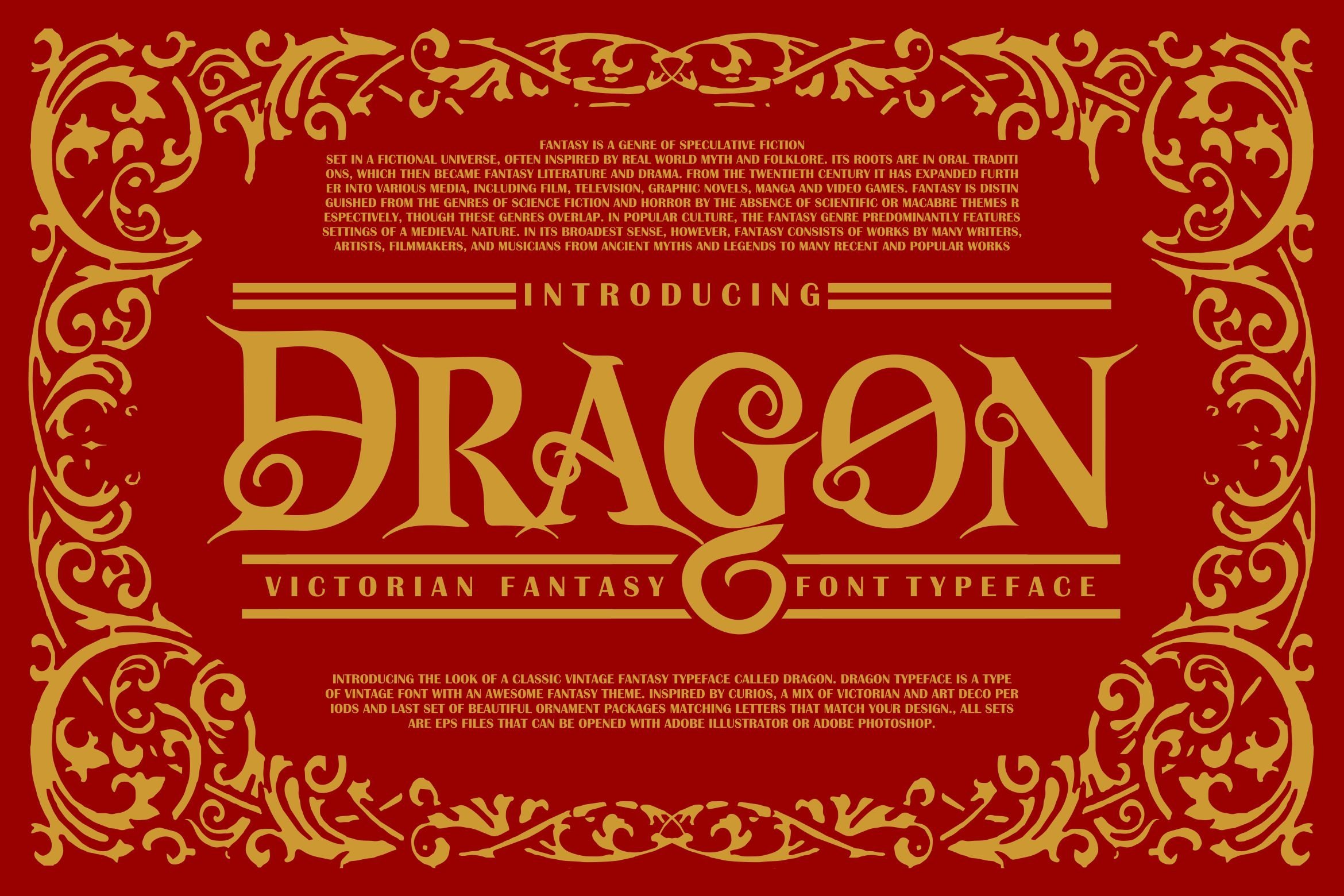 Vunira | Dragon - Victorian Font Typeface ~ $16