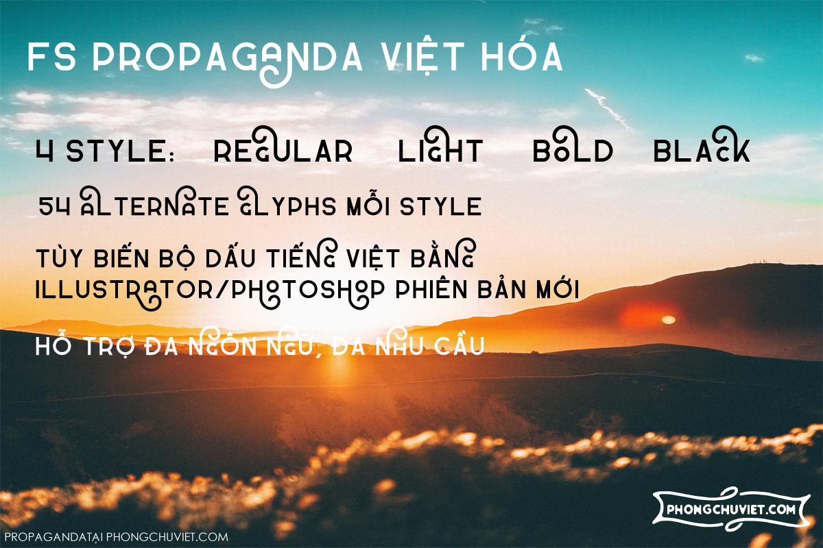 Việt hóa | FS Propaganda: Sans serif vintage có khả năng khiêu vũ