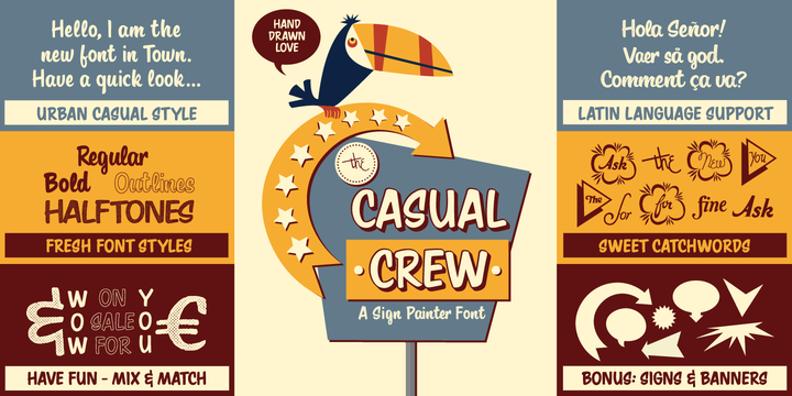 Type Toucan | Casual Crew (5 fonts) ~ $59