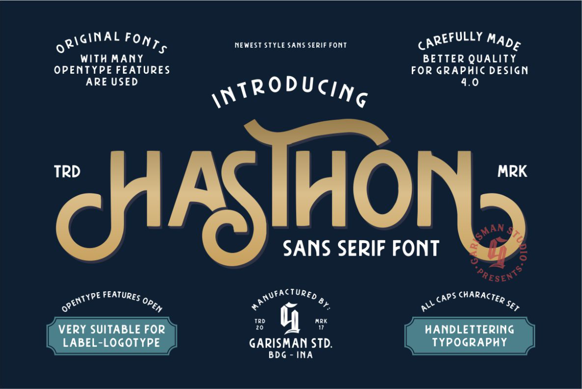 Garisman Std | Hasthon - Vintage Font (1 font) ~ $25