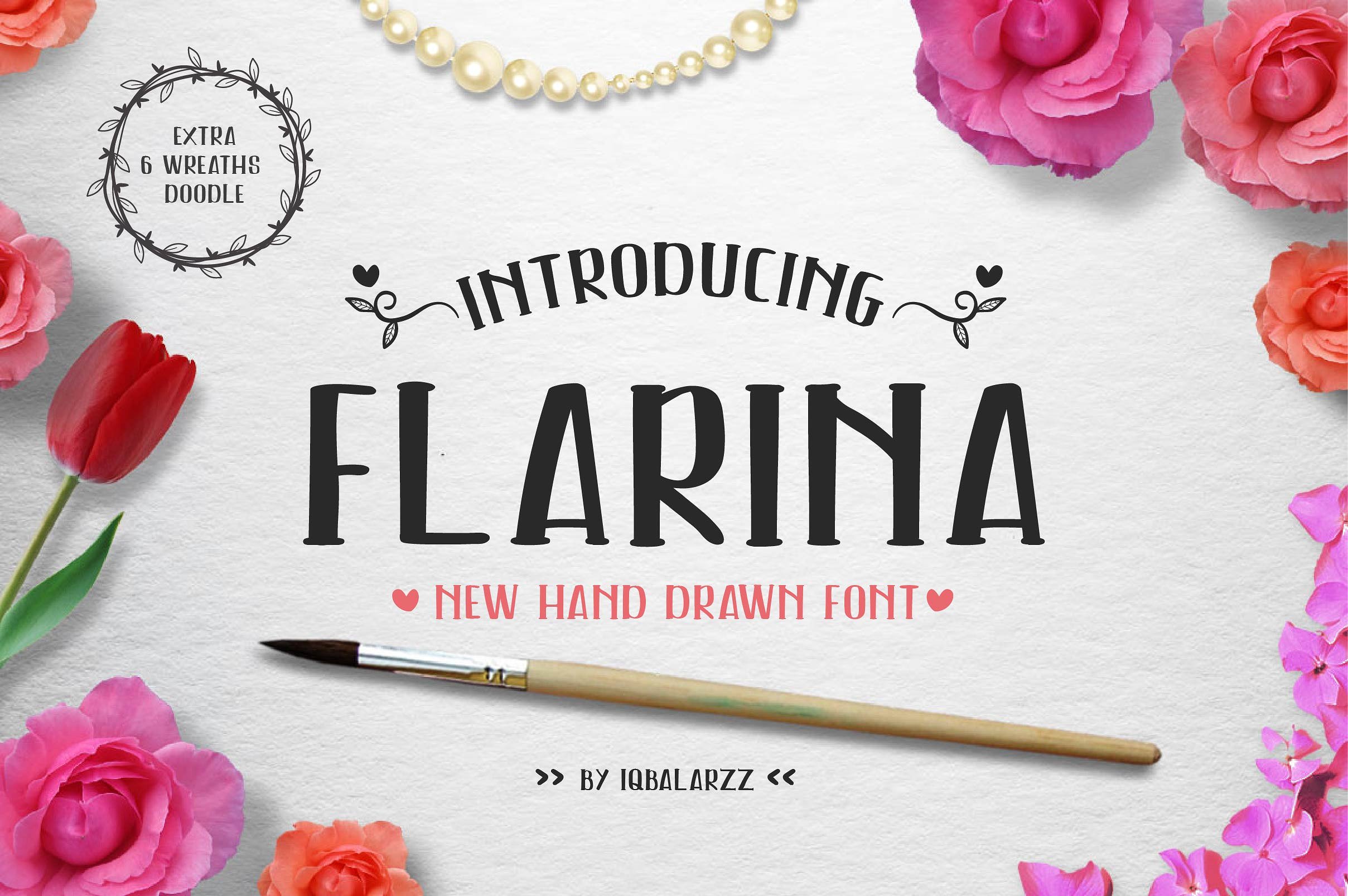 Heybrinc Studio | Flarina with Extras (1 font) ~ $10
