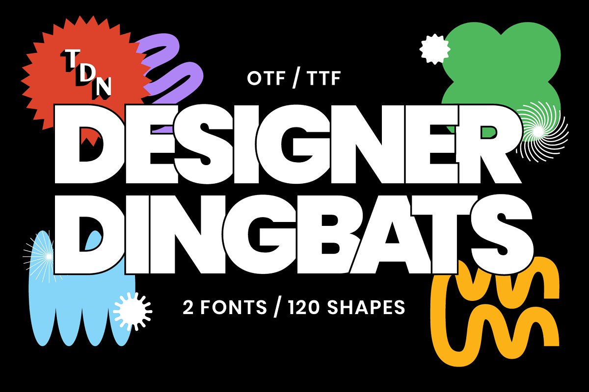 Type Du Nord | Designer Dingbats - 120 shapes! (2 fonts) ~ $18