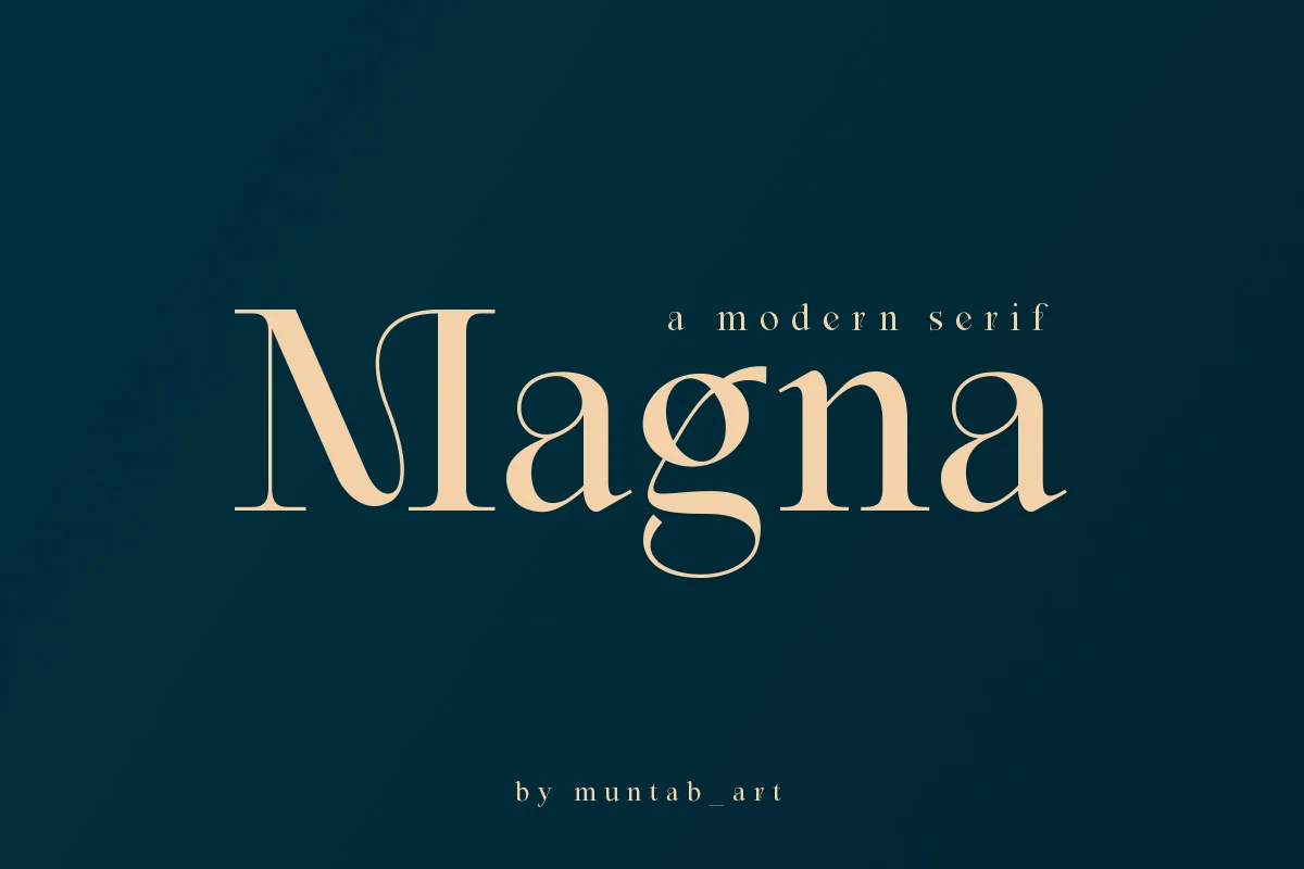 Muntab_Art | Magna - Modern Serif font (1 font) ~ $18