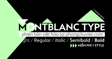Việt hóa | FS Montblanc Type: Bộ font thương hiệu Montblanc chất lượng!