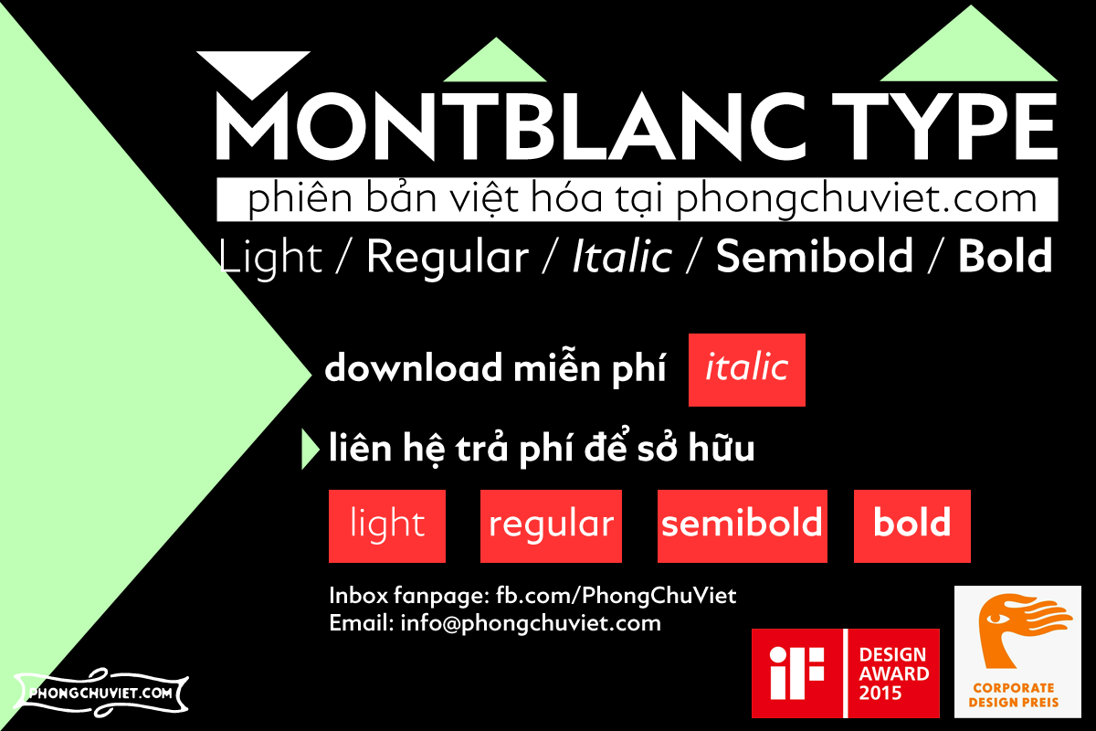 Việt hóa | FS Montblanc Type: Bộ font thương hiệu Montblanc chất lượng!