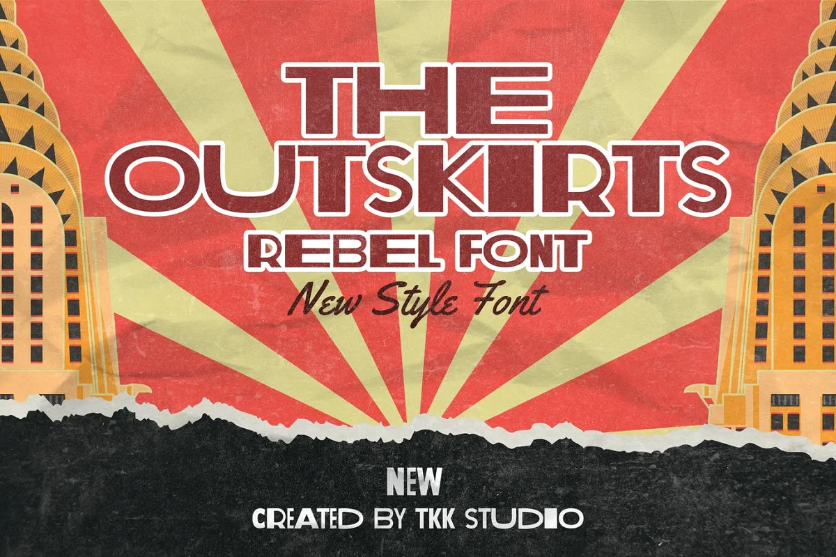 tokokoo | The Outskirts – Rebel Font (1 font) ~ $14